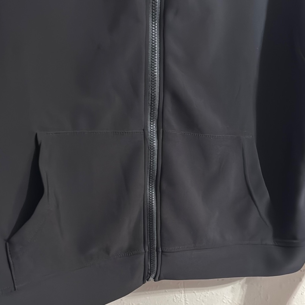 Elegant Black Bomber Zip Up Sweater - Picture 2 of 6
